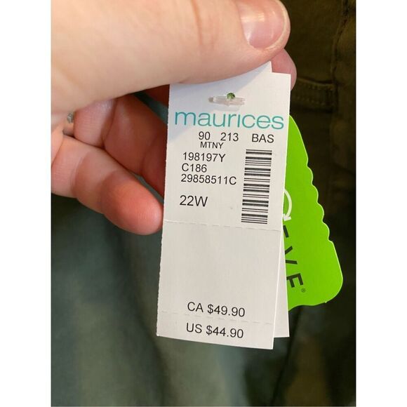 Maurice’s Maternity Army Green Over-Belly Maternity Jegging Plus Size 22w - Picture 5 of 16